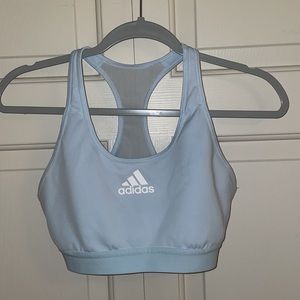 LIGHT BLUE ADIDAS SPORTS BRA